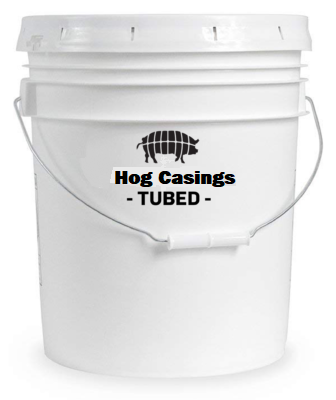 Hog Casings, TUBED (Various Sizes) - Wholesale Pail image 0