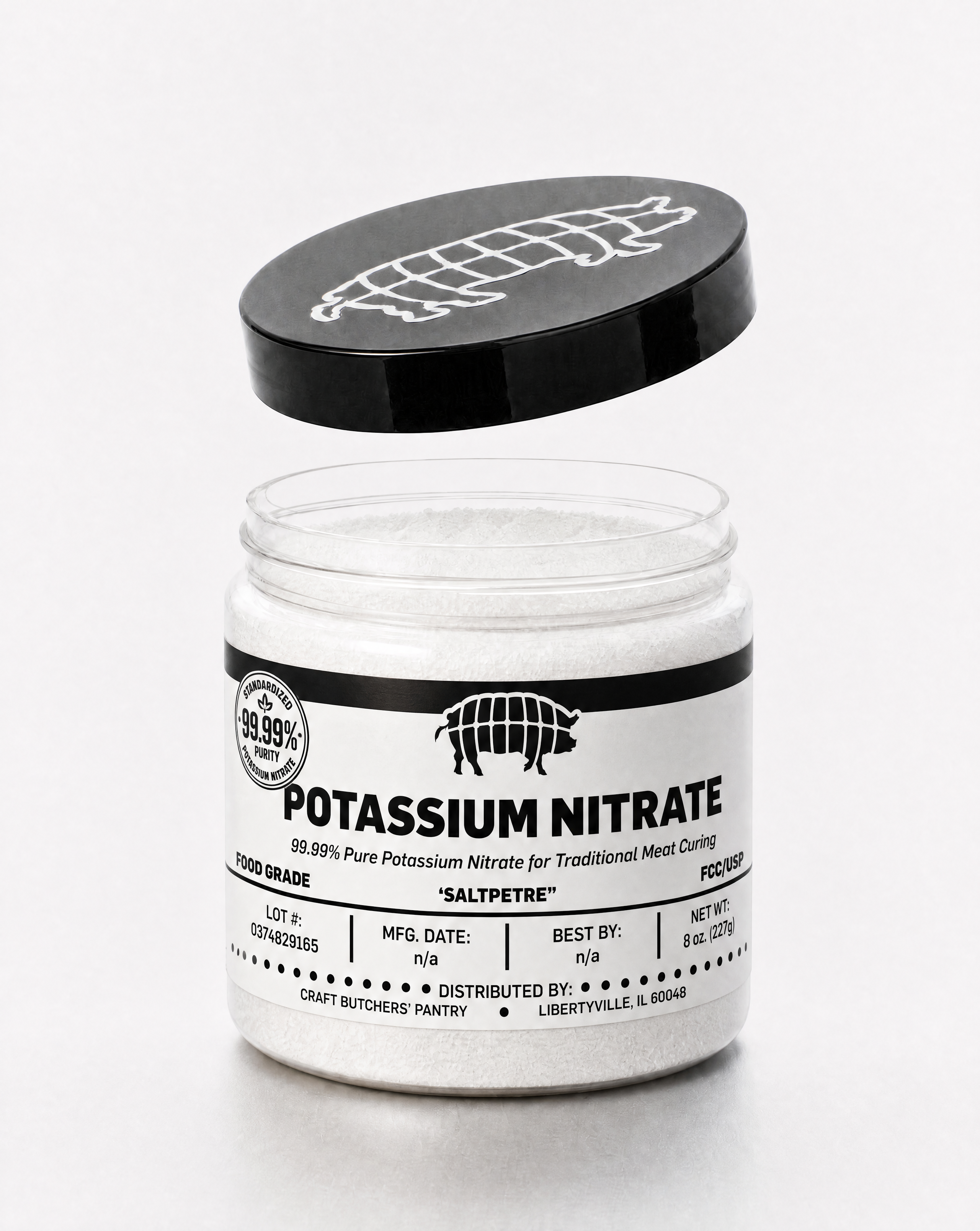 FCC/USP Food Grade Potassium Nitrate - KNO3 (Saltpetre) - 8 oz. / 227g