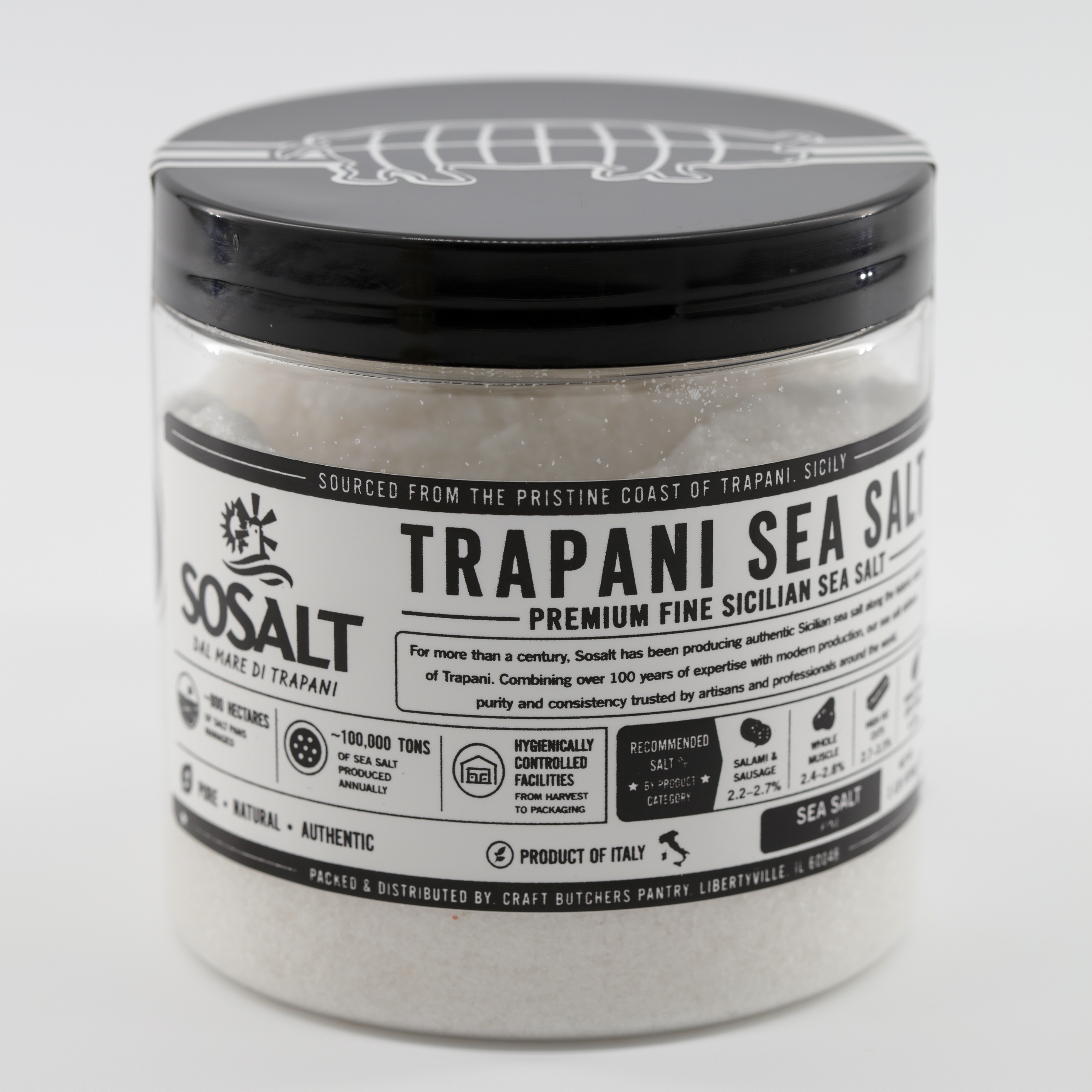 SoSalt Brand - Trapani Sicilian Sea Salt (Fine Grind)