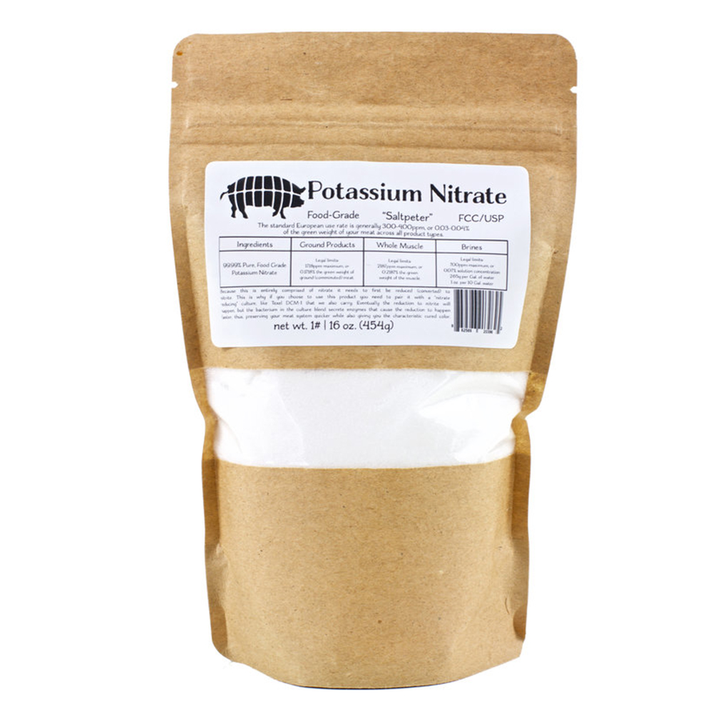 FCC/USP Food Grade Potassium Nitrate – KNO3 (Saltpetre) – 16oz – Craft  Butchers' Pantry